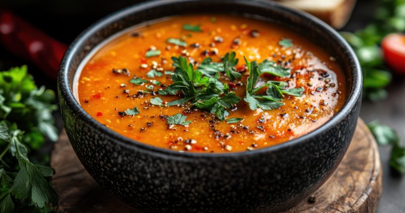 Herzhafte Linsen-Sauerkraut-Suppe